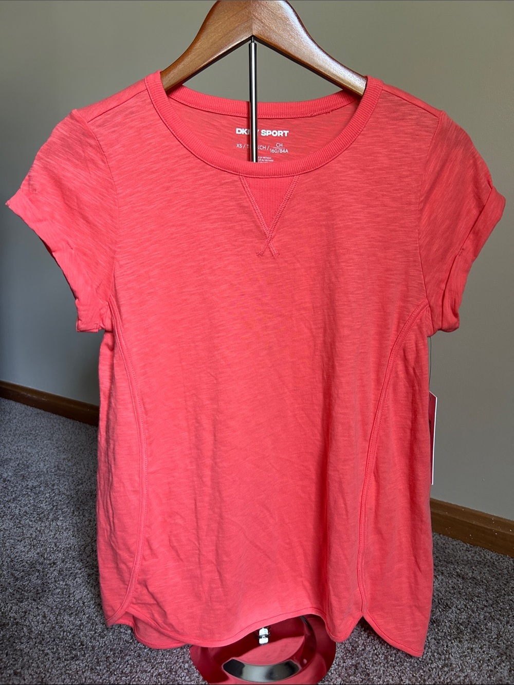 DKNY Sport Slub Knit Short Sleeve Tee